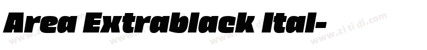 Area Extrablack Ital字体转换